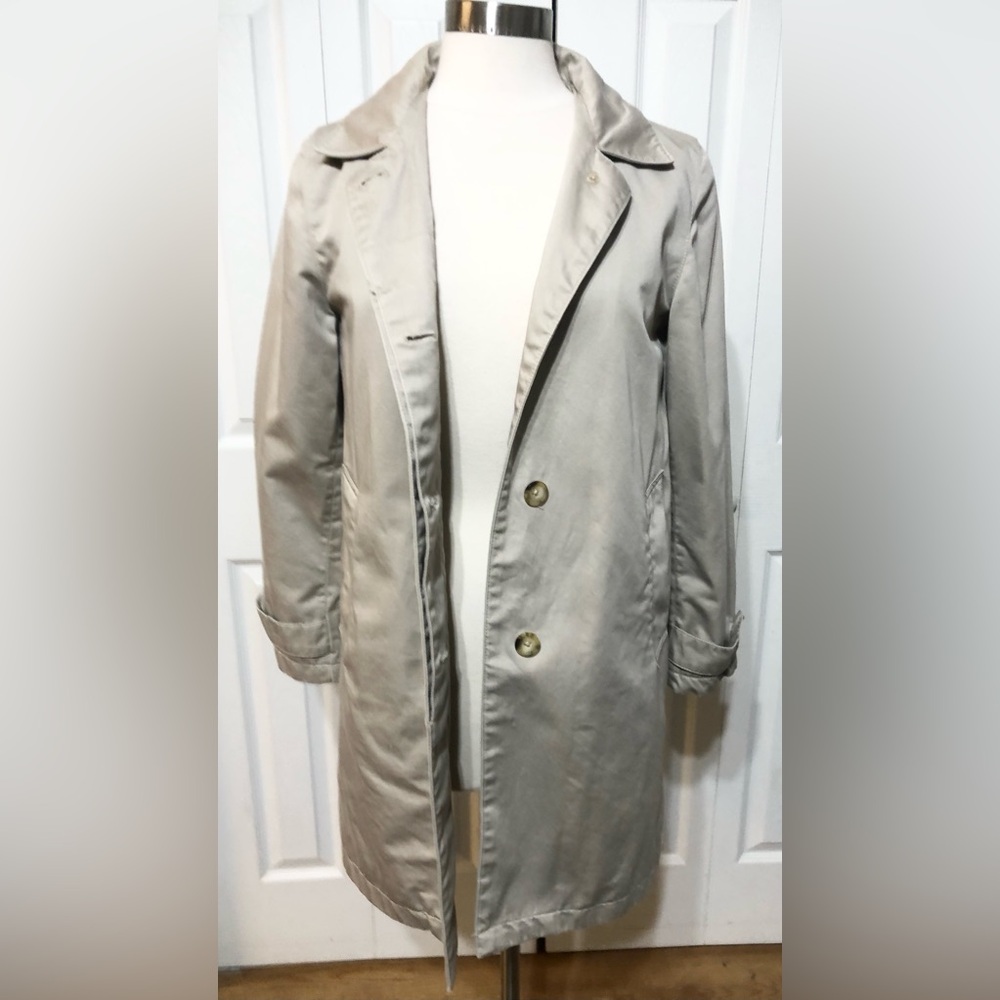 Gap khaki Ladies Trench Coat Size Small S Timeless Classic Jacket Women’s Beige